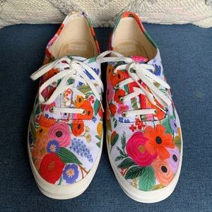 Keds x Rifle Paper Co. Floral Sneakers, Size 9.5